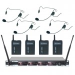 NuVoice UH-580 4 Channel Wireless Headset System